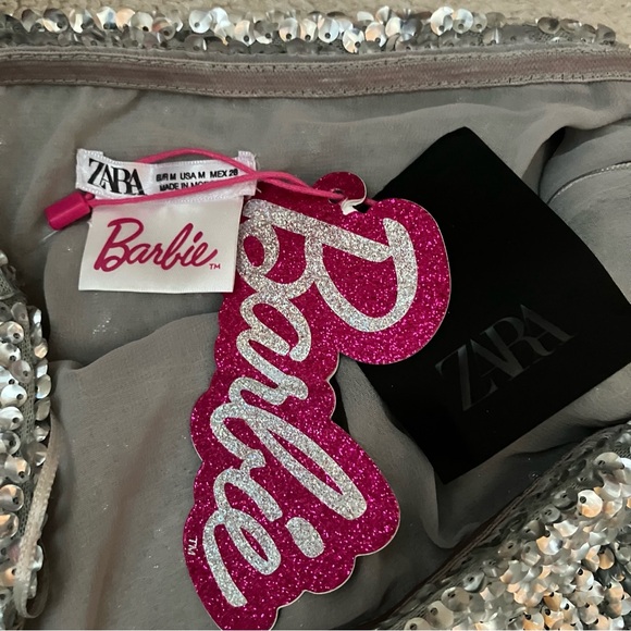 ZARA X BARBIE Mattel Special Collection Sequined Dress Medium M NWT - Picture 15 of 16
